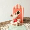 Maileg Beach Mice - Little Sister In Cabin De Plage Toy