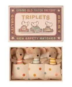 Maileg Triplets Baby Mice In Matchbox