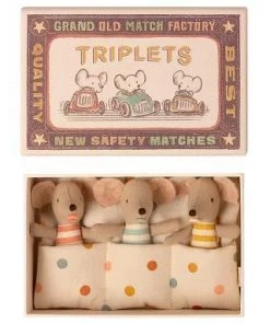 Maileg Triplets Baby Mice In Matchbox