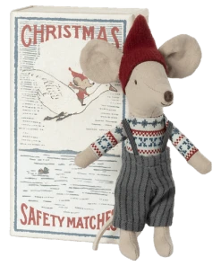 Maileg Christmas Mouse In Matchbox - Big Brother