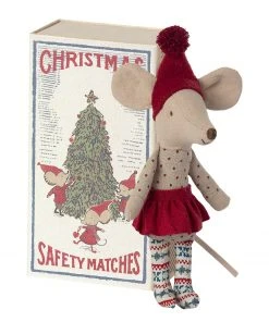 Maileg Christmas Mouse In Matchbox Big Sister