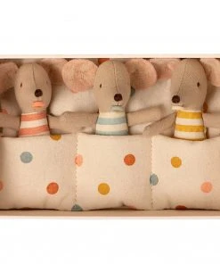 Maileg Baby Topolini - 3 Gemellini Con Ciuccio