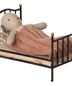 Maileg Vintage Bed Mouse Anthracite