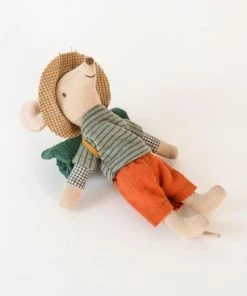 Maileg Big Brother Hiker Mouse With Sleeping Bag