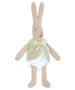 Maileg Micro Rabbit Baby With Green Vest
