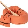 Maileg Rubber Boat And Life Vest Orange