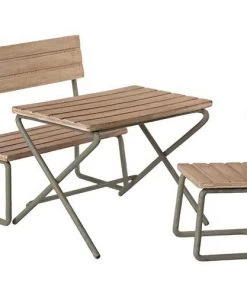 Maileg Gartenset Tisch Mit Stuhl Und Bank