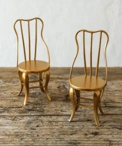 Maileg Vintage Golden Chair Pair For Mice