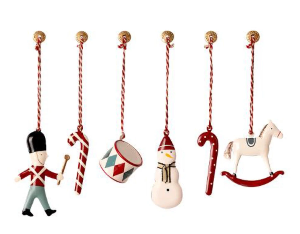 Maileg Set Of 6 Decorations In A Box
