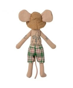 Maileg Beach Mice - Dad In Cabin De Plage