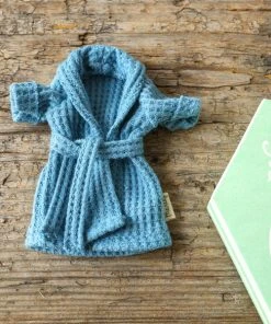 Maileg Dusty Blue Bathrobe For Mum Or Dad Mouse