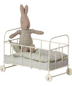 Maileg Cot Bed, Micro - Powder Blue