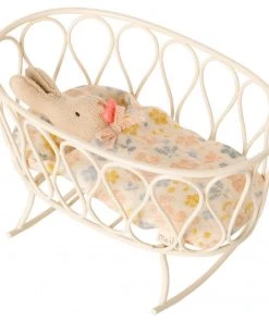 Maileg Cradle With Sleeping Bag Micro Off White