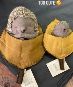 Maileg Adult Hedgehog In Leaf