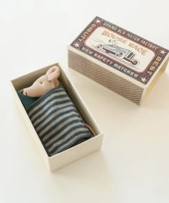 Maileg Little Brother Mouse Toy In Matchbox