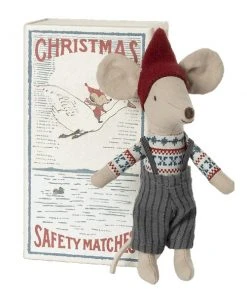 Maileg Hermano Mayor en Caja de Cerillas Navidad