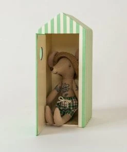Maileg Beach Mice - Dad In Cabin De Plage