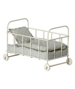 Maileg Cot Bed, Micro - Blue