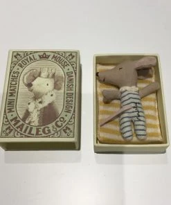 Maileg Sleepy Wakey Mouse In Matchbox