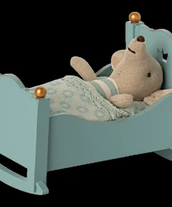 Maileg Blue Cradle, Baby Mouse - Maileg