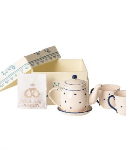 Maileg Set of White Metal Tea and Cookie Service