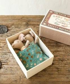 Maileg Baby Mice Twin Toys In Matchbox