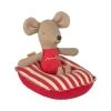 Maileg Rubber Boat For Small Mouse Red Stripe