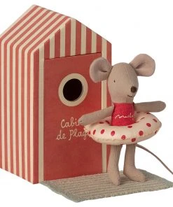 Maileg Beach Mice Little Sister Toy in Cabin De Plage