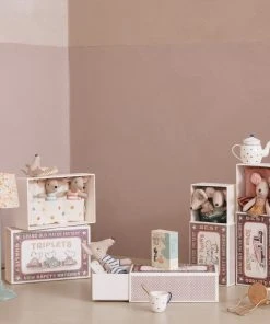 Maileg Triplets - Baby Mice in Matchbox