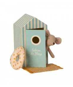 Maileg Cabina De Playa Con Hermano Pequeño