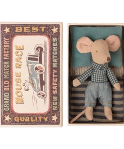 Maileg Little Brother Mouse in Matchbox