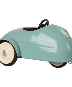 Maileg Mouse with vintage car and garage - Blue
