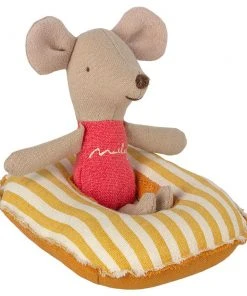 Maileg Bateau Jouet Gonflable A Rayures Jaunes