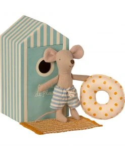 Maileg Beach Mice Little Brother in Cabin de Plage