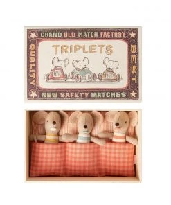 Maileg Triplets Baby Mouse in Matchbox