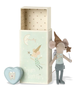 Maileg Tooth Fairy In Matchbox Blue