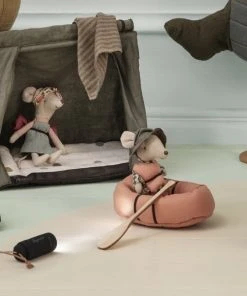 Maileg Hiker Big Sister Mouse and His Pneumatic Boat
