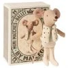 Maileg Little Brother Mouse Dancer In Matchbox Toy