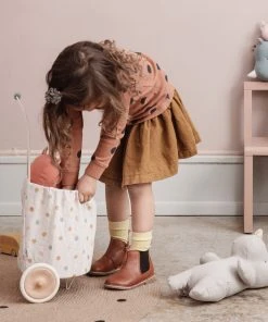 Maileg Trolley - Multi Dots - Blue