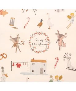 Maileg Giftwrap Paper Cosy Christmas Off White 10 m