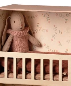 Maileg Baby Room Set with Micro Bunny - Rose Pink