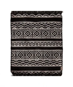 Maileg Black Woven Pattern Miniature Rug