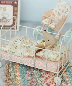Maileg Baby Cot White Metal Micro
