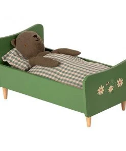 Maileg Wooden Bed Teddy Dad Dusty Green