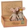 Maileg Mum and Dad Mice in Cigar Box