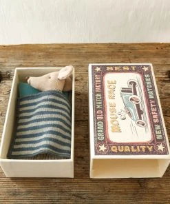 Maileg Little Brother Mouse Toy In Matchbox