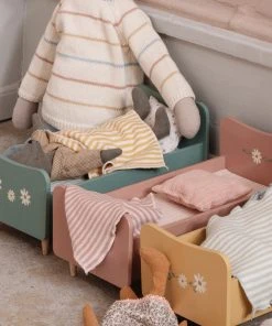 Maileg Wooden Bed - for Mini Mice and Rabbits - Rose Pink