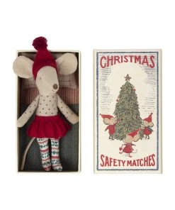 Maileg Christmas Mouse in Matchbox Big Sister