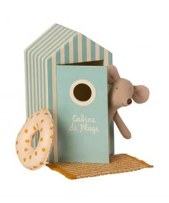 Maileg Beach Mice Little Brother in Cabin de Plage