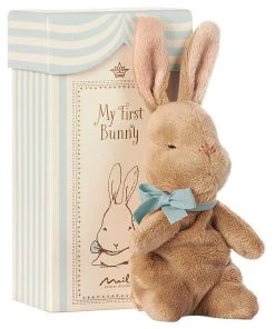 Maileg Blue My First Bunny in Box